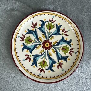 Bobby Flay Sevilla Canapé / Dessert Plate 6" Red Trim Discontinued NEW